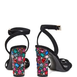 ‼️ISO‼️ Alice + Olivia Reina Embellished Block Heels